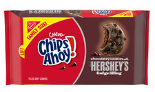 Chips Ahoy chewy Cookies Hershey s fudge filled 14.85 oz Family size Soft baked.