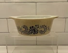 Vintage Pyrex 472-B Homestead Print 1 Qt Casserole Speckled Beige