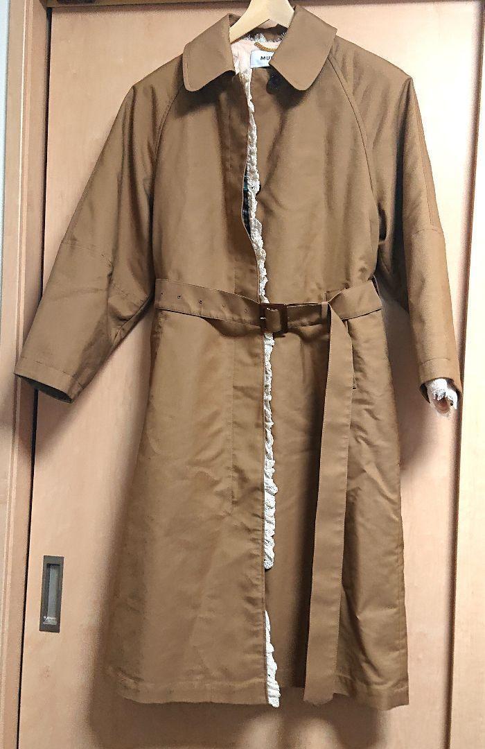 Muveil Lined Collar Coat Beige Size 38 M 2023AW Fashion Muveil Lined Collar Coat Beige Size 38 M 2023AW Fashion
