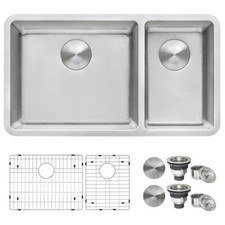 Ruvati 32" Undermount 70/30 Double Bowl 16 Gauge Kitchen Sink - RVM5300 3629 