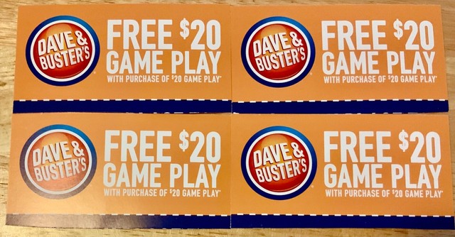 Dave And Buster Power Card With Over 11800 Tickets Plus Game Play For 