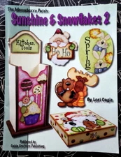 Acrylic Painting Book Mooseberry Patch SUNSHINE & SNOWFLAKES 2 ~ 12 Designs