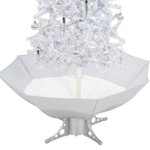 Schneiender Weihnachtsbaum mit Schirmfuß Weiß 170 M8A3 - Bild 7 von 8