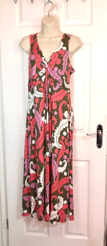 Boden Pink Multicoloured Patterned Sleeveless Mid… - image 3