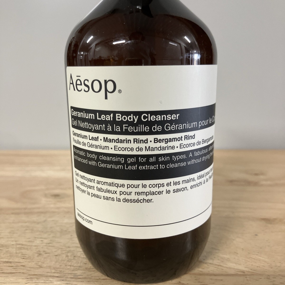 Aesop Geranium Leaf Body Cleanser | 500mL 16.9 fl oz Paraben