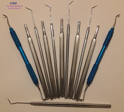12 . Zahntechnik, Zahnsonden Fig.9+PKT Color Fig.+3+Mundspiegelgriffe