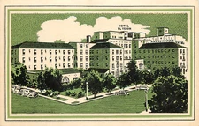 Postcard Half Tone Adverstising El Tejon Hotel Bakersfield Kern Don Burger Hotel