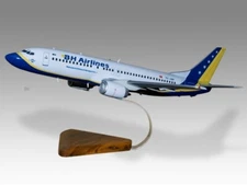 Boeing 737-400 BH Airlines Desk Wood Airplane New Model Small Scale 1/130