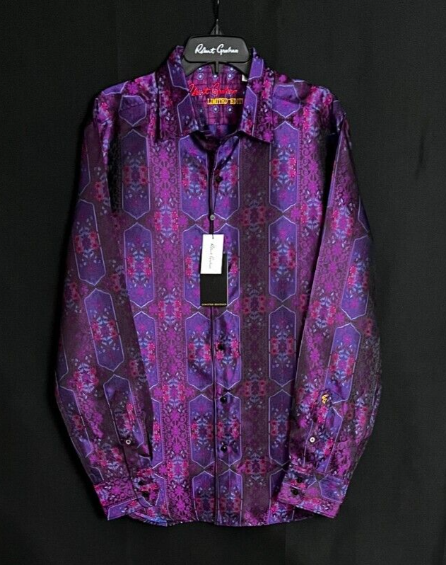 Robert Graham THE HIGH RENOWN Purple Masterpiece XL LIMITED EDITION $598  NWT | eBay