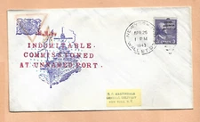 U.S.S. INDOMITABLE COMMISSIONED APR 26,1943 NY  MARTINDALE  NAVAL COVER +