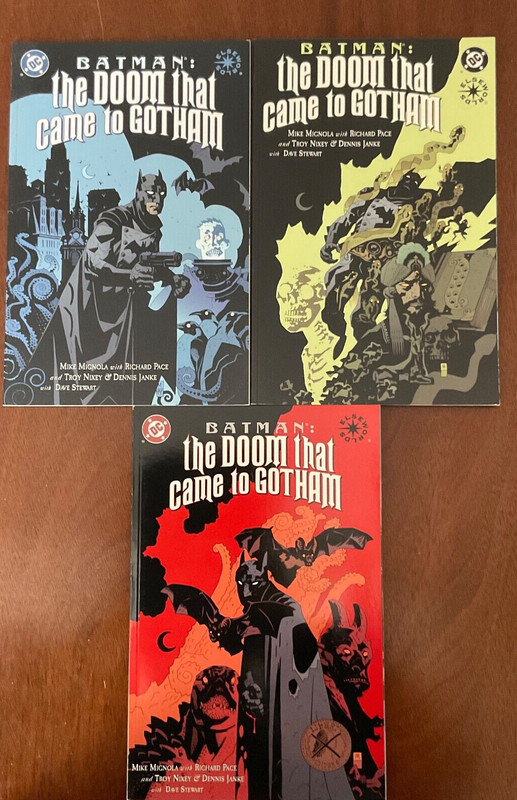 Batman The Doom That Came To Gotham #1 2 3 DC Graphic Novel Lot Mike Mignola