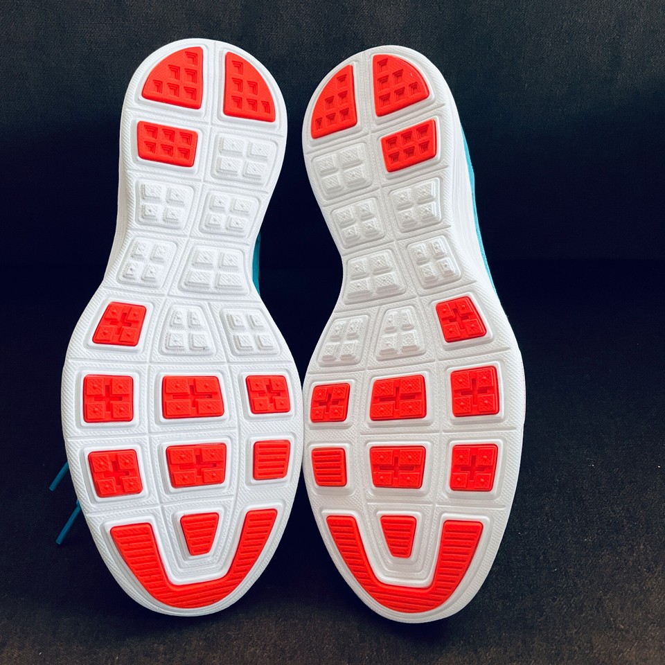 Nike Flyknit Lunar Trainer+ Lunaron Midsole Blue Lagoon Crimson Sample Promo 10 eBay