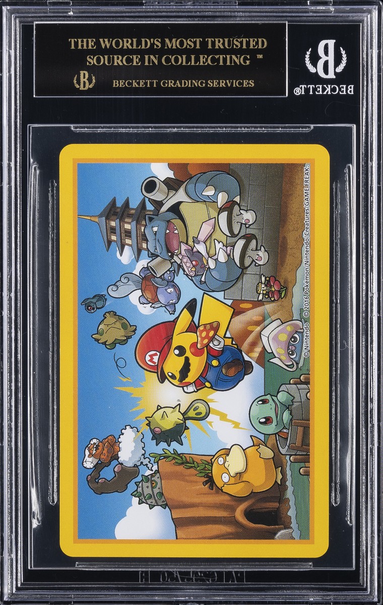 2016 POKEMON CENTER MARIO PIKACHU PLAYING CARDS JACK OF SPADES BGS