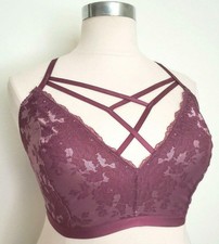 Torrid Size 1 Textured Moss Green Lace High Neck Bralette 148862