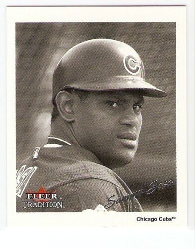 SAMMY SOSA SERIAL #/1936 2003 FLEER TRADITION GOUDEY BLACK WHITE 21 CHICAGO CUBS - Picture 1 of 1