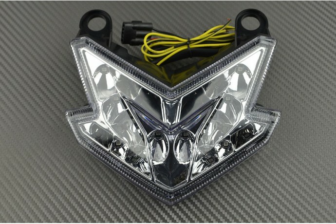 Feu arrière LED fumé avec clignotants pour moto Kawasaki ZX6R 2013-2018