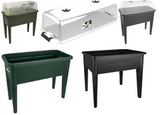 Elho Basics XXL Grow Table Planter 75cm Recycled Plastic Raised  Optional Lid