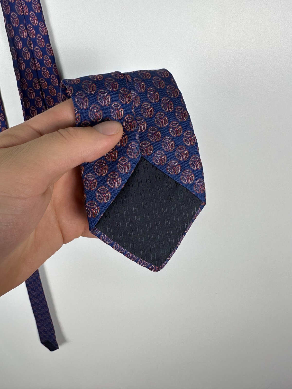 Authentic HERMES Necktie Pattern Tie Multi-Color … - image 7