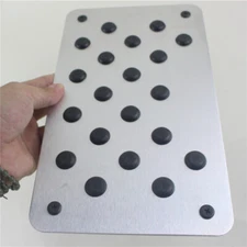 Anti-skid Pedal Pad Foot Heel Scuff Plate Silver Floor Mat Carpet Patch For Car