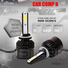 72W 8000LM US BridgeLux Chip LED Kit 6000K Fog Light Bulbs - 880 881 893 899 (B)