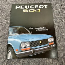 1970 Peugeot 504 Sedan Sales Brochure Folder Excellent Original 70