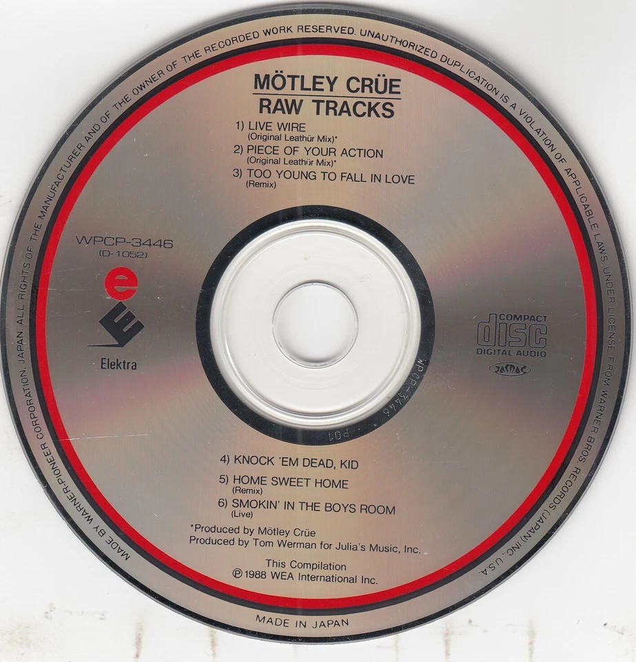 Motley Crue - Raw Tracks CD 1990 JAPAN OBI ELEKTRA WPCP-3446 Foto 3 de 4