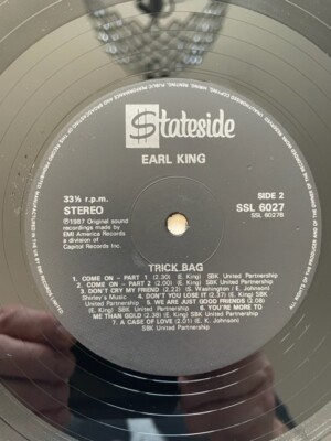 Earl King- Trick Bag/ Best Of- Vinyl LP. Stateside 1987. VG+