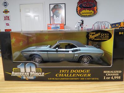 Ertl American Muscle 1971 Challenger R/T Gunmetal Gray 340 4Bbl ,1