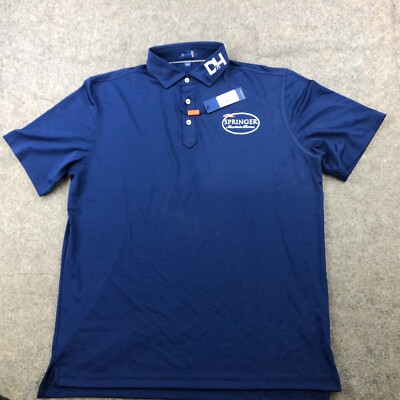 17SSTOUR POLO SHIRTSツアー ポロシャツ Stitch Polo Shirt Men Large Blue Sold Short Sleeve Golf Tour
