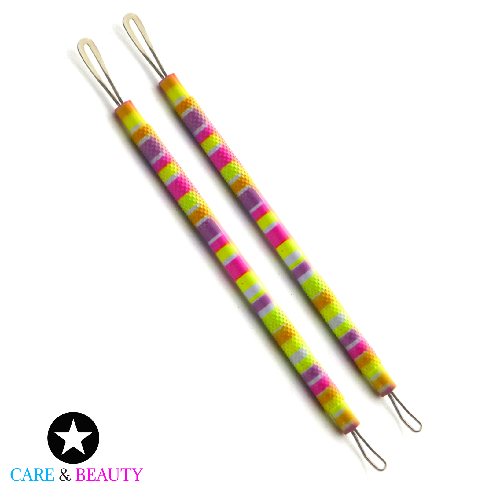 2Pcs Whitehead Pimple Spot Comedone Extractor Multi Color Ance Remover Popper