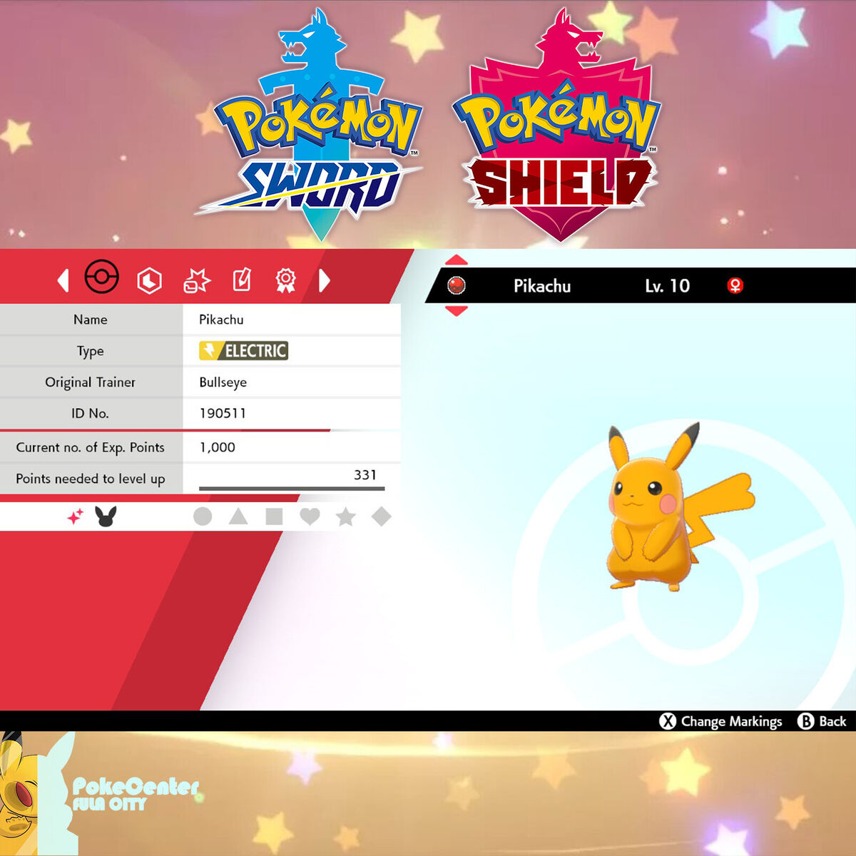 Pokémon Pass Shiny Pikachu • OT: Bullseye • ID No. 190511 • US 2019 Ev