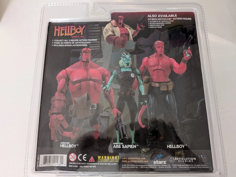 Gentle Giant Hellboy Animado Ron Perlman com Chifres Versão Filme Selado MOC - Imagem 3 de 3