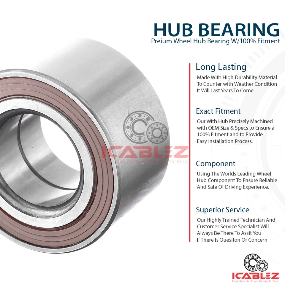 [INTERIOR DELANTERO (cantidad 2)] Cojinete de rueda para Isuzu Impulse 1990 sin suspensión Lotus Foto 3 de 4