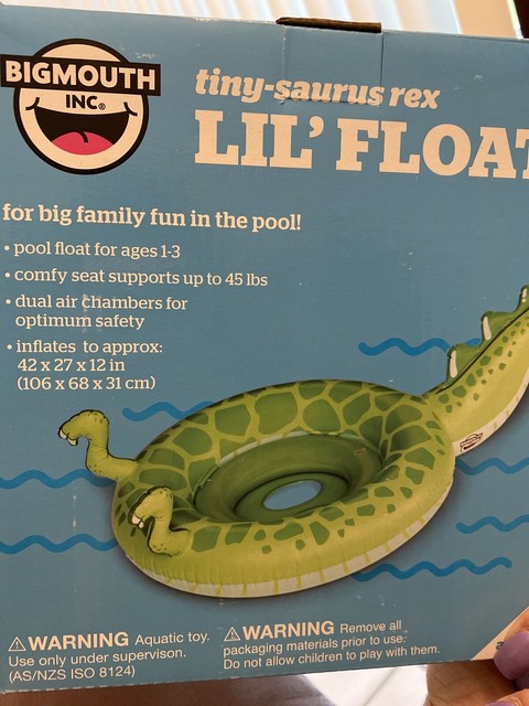 Big Mouth Tiny-Saurus Rex Lil' Float Water Pool Toy Inflatable Kohls New | eBay