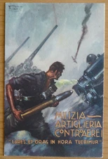 MILITIA ARTILLERY COUNTERAIRCRAFT " LARES ET ORAS IN HORA TUEBIMUR " FIRM.PISANI