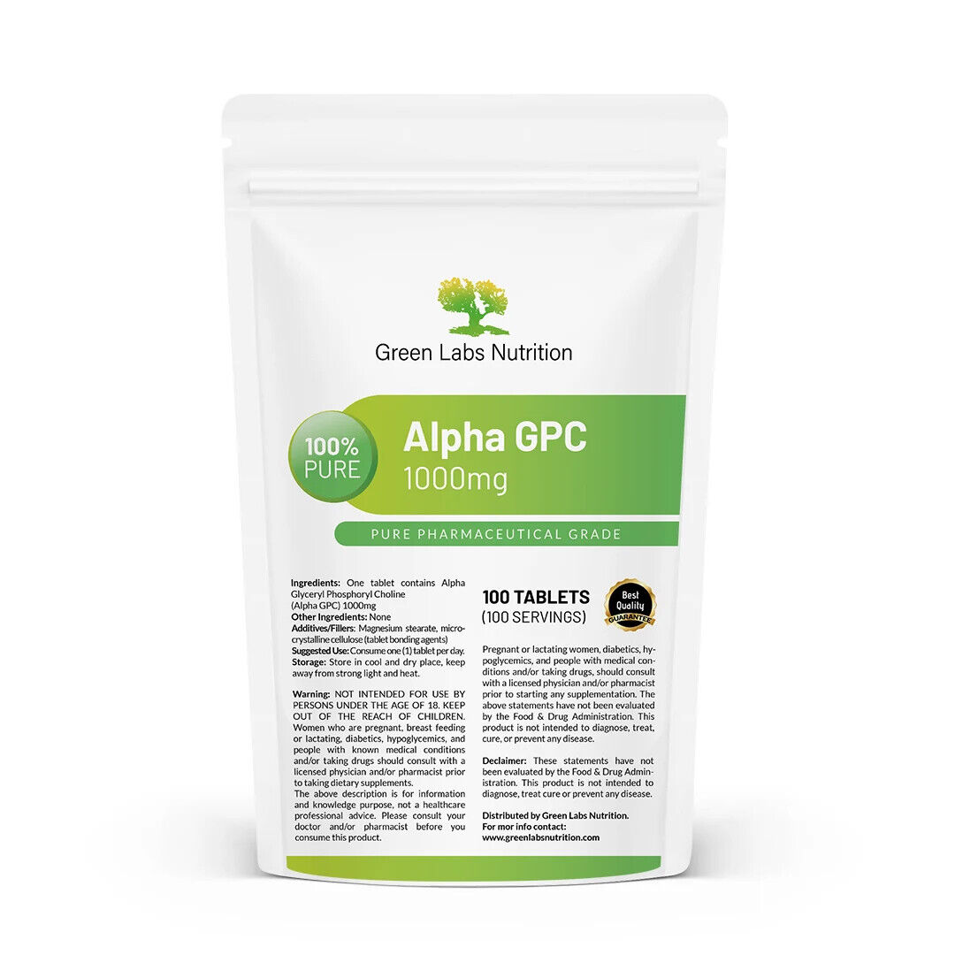 Alpha GPC 1000mg tablets Nervous System Support