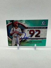 2023 Bowman Chrome Bowman Scouts Top 100 aqua /125 Justin Crawford Phillies
