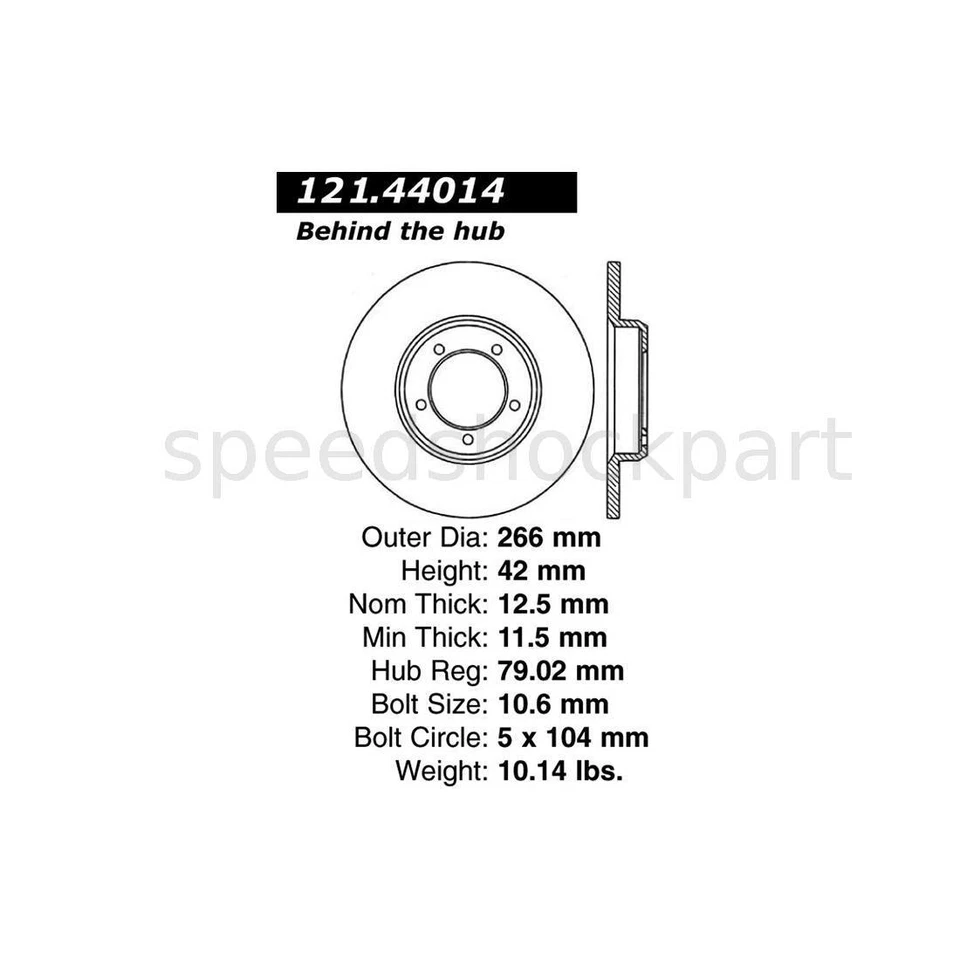 Rotor de freno de disco delantero C-Tek para camioneta Toyota 1974 1975 1976 1977 1978-1983 Foto 4 de 4