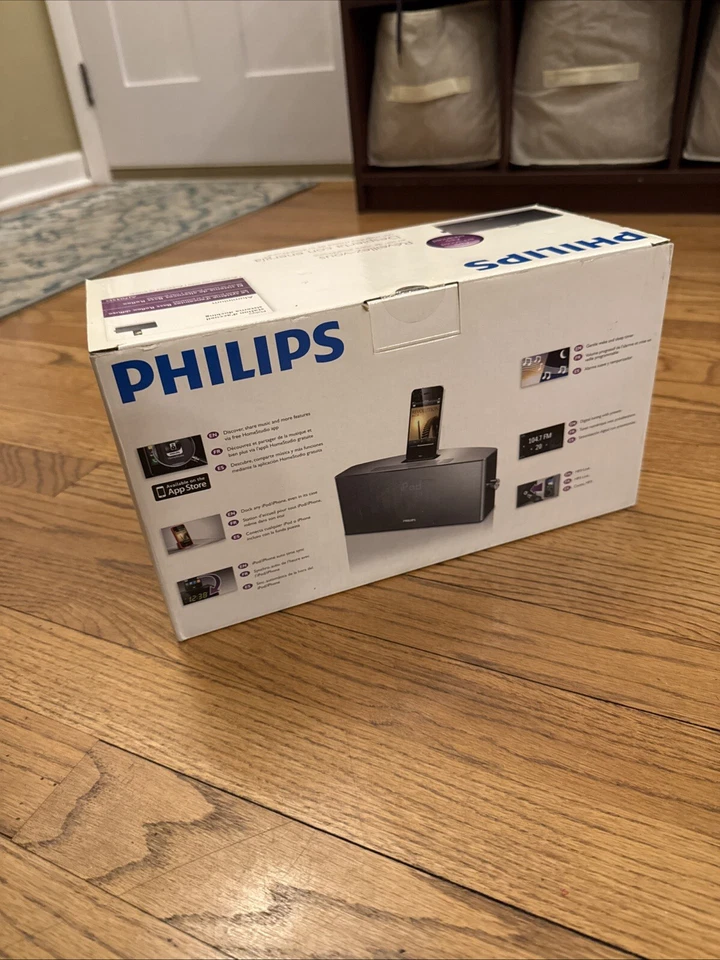 NUEVO Sistema de Acoplamiento de Altavoces Philips Bass Reflex AJ7035D/37 Base para iPod Nuevo de Lote Antiguo Foto 4 de 4