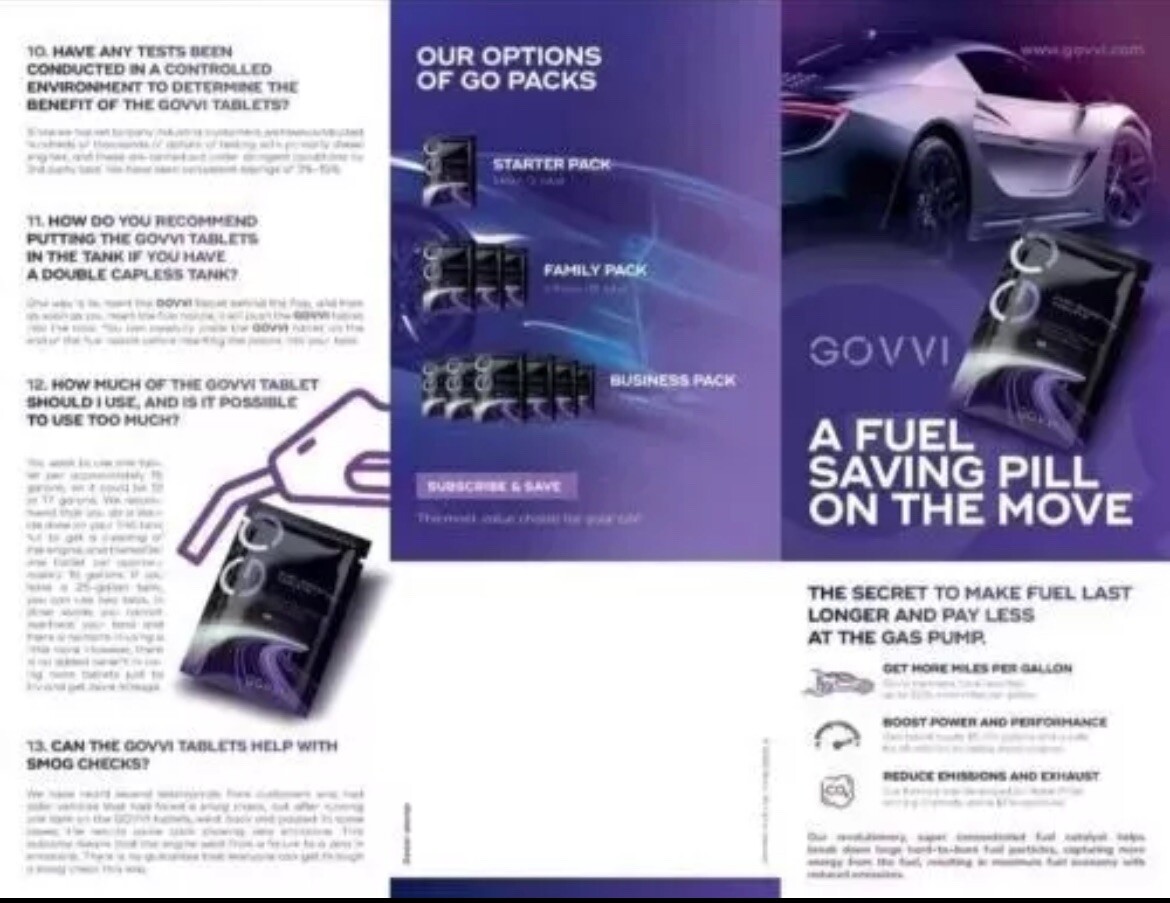 GOVVI 燃費ブーストタブレット 15パック 1 Pack Govvi Fuel Boosting Gas Catalyst Tablets Pro Bulk Price