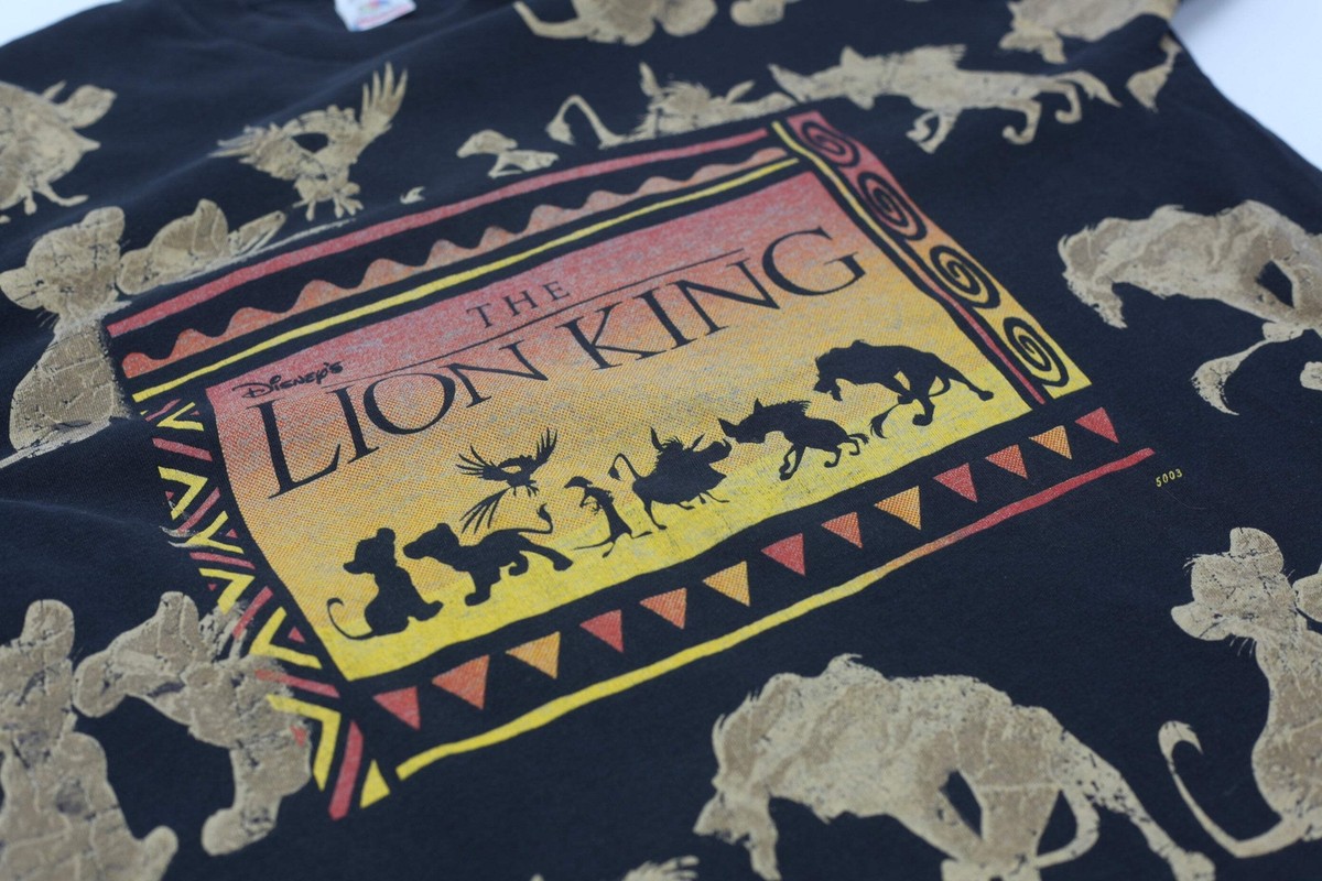 vintage Lion KING ワンピース Vintage Disney's The Lion King AOP T-Shirt Single Stitch