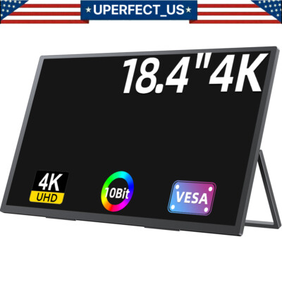 UPERFECT 4K Portable Monitor, 18.4'' 3840 x 2160 USB-C IPS Screen For Macbook PC