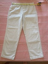 Lands' End Women's Elastic Waist Pants Khaki Pull On-Size 6-NEW-