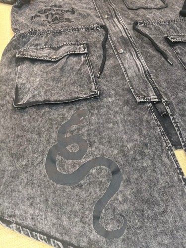 Killstar Chaos Serpent Hooded Parka/Jacket Size XL. New! Gothic. Halloween Snake - Picture 6 of 17