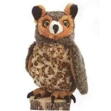 Fiesta A19957 10" Great Horned Owl Stuffed Animal NWT