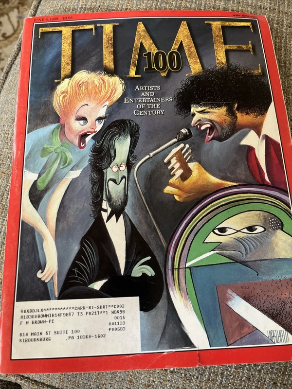 Vintage 1998 June 8, TIME Magazine, 100 Artists/Entertainers Of The Century
