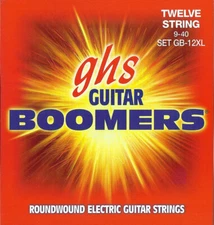 GHS GB-12XL Boomers 12-string electric guitar strings, Extra Light .009-.040