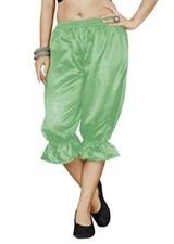 Light Green Women Satin Victorian Bloomers Gothic Renaissance Pantaloons Dress