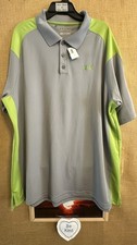 Under Armour HeatGear Loose 2XL men  s gray-green polo shirt short sleeve pull-on