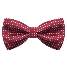 Bow Ties for Boys Pre-tied Kids Bow Tie Adjustable Polka Dot Bow Tie Burgundy